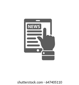 News icon in trendy flat style isolated on white background. Symbol for your web site design, logo, app, UI. Vector illustration, EPS