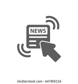 News icon in trendy flat style isolated on white background. Symbol for your web site design, logo, app, UI. Vector illustration, EPS