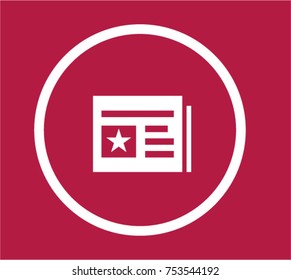 News icon, ui design icon vector