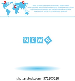 News  icon. Vector design.
