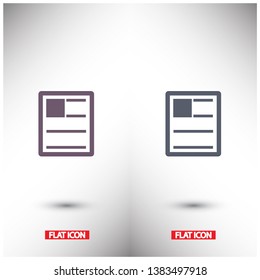 news icon. Vector  Eps 10 