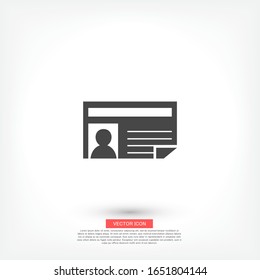 news icon Vector Eps 10 Lorem Ipsum Flat Design information daily business daily article