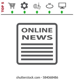News Icon Vector flat design style