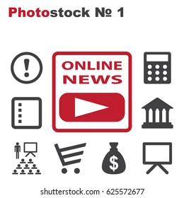 News Icon Vector flat design style