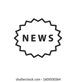 News icon vector flat style illustration
