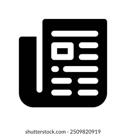 news icon. vector glyph icon for your website, mobile, presentation, and logo design.