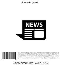 news icon. vector illustration