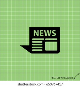 news icon. vector illustration