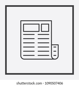 News icon vector. Newspaper