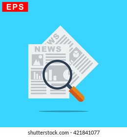 News icon, vector Newspaper icon, isolated mass media icon