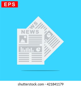 News icon, vector Newspaper icon, isolated mass media icon