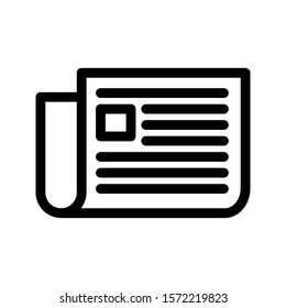 News icon vector on white background. vector illustration