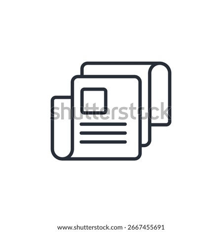 news icon. vector.Editable stroke.linear style sign for use web design,logo.Symbol illustration.