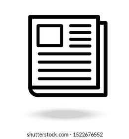 news icon vector.newspaper vector icon.