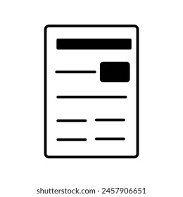 icono de noticias con fondo blanco Vector ilustración de stock