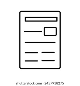 news icon with white background vector stock illustration