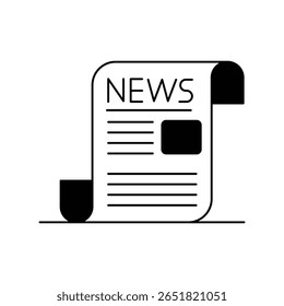 news icon with white background vector stock illustration