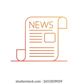 news icon with white background vector stock illustration