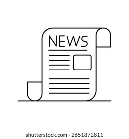 news icon with white background vector stock illustration