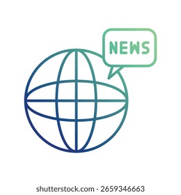 news icon with white background vector stock illustration