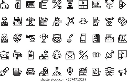 News icons High-Quality Vector Icons Collection with Editable Stroke. Ideal for Professional and Creative Projects