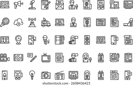 News icons High-Quality Vector Icons Collection with Editable Stroke. Ideal for Professional and Creative Projects