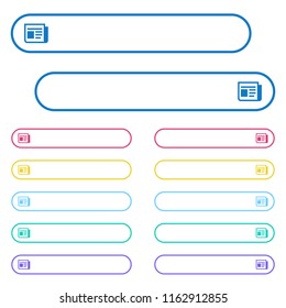 News icons in rounded color menu buttons. Left and right side icon variations.