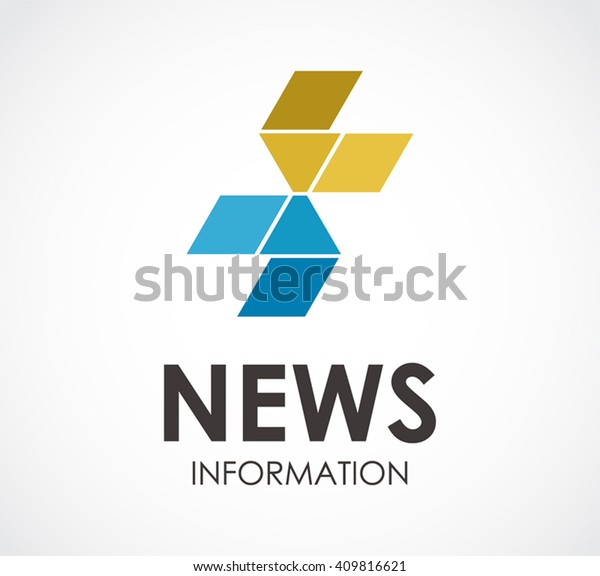 News Information Ribbon Abstract Vector Logo Stock Vector Royalty