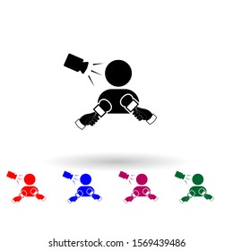 News interview multi color icon. Simple glyph, flat vector of media icons for ui and ux, website or mobile application