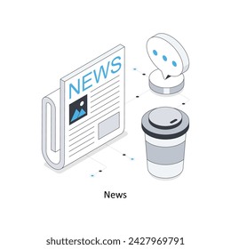 News isometric stock illustration. EPS File stock illustration