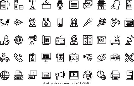 News and journal icons  High-Quality Vector Icons Collection with Editable Stroke. Ideal for Professional and Creative Projects.