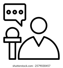News Journal  Outline Icon Element For Design