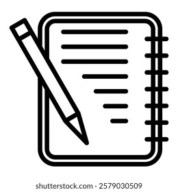 News Journal  Outline Icon Element For Design