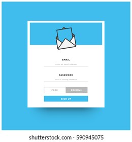 News Letter Sign Up Box Ui Design