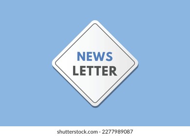 News letter text Button. News letter Sign Icon Label Sticker Web Buttons
