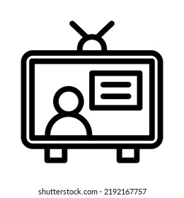 news line icon illustration vector graphic