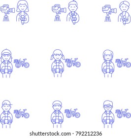 News- Line Icon Set