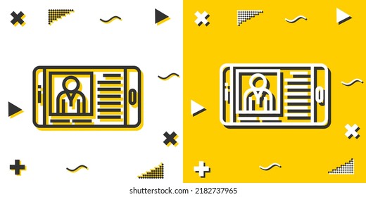 news line icon. Simple outline style.news linear sign. Vector illustration isolated on white background. Editable stroke EPS 10