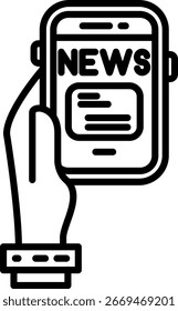 News Line vector Icon Design