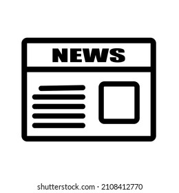 news line vector icon on white background