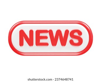 News live icon rendering 3d illustration element