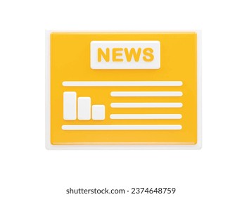 News live icon rendering 3d illustration element