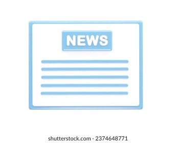 News live icon rendering 3d illustration element