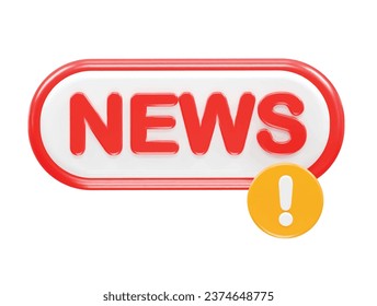 News live icon rendering 3d illustration element