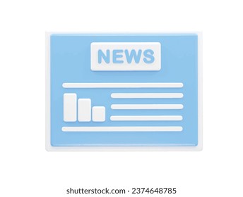 News live icon rendering 3d illustration element