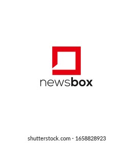 News Logo With Red Box Logo Design  Concept Modern Simple And  Inspiration