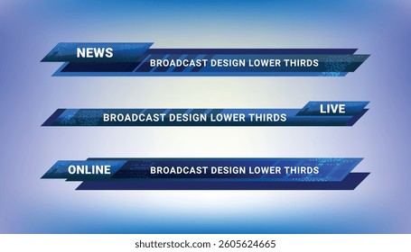 News Lower Third Banner Template for Streaming online, Video and Media Channel