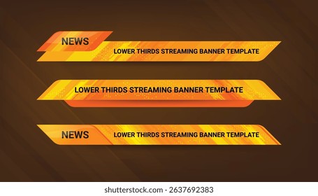 News Lower Third Banner Template for Streaming online, Video and Media Channel