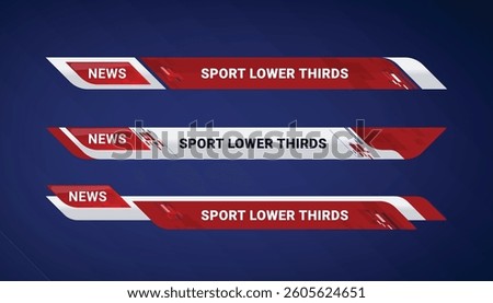 News Lower Third Banner Template for Streaming online, Video and Media Channel