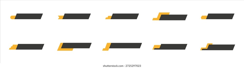 Conjunto de Vectores de cuadro de texto del tercio inferior